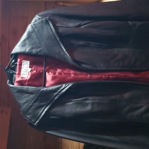 Black leather jacket small
